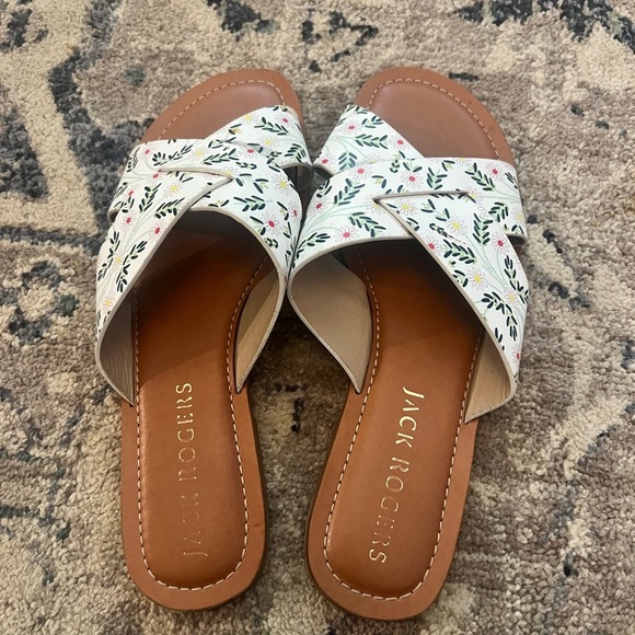 Jack Rogers Women's Floral Slide Sandals 
Size 9 - Picture 1 of 3